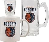 Charlotte Bobcats Glassware Set: Tankard, Coffee Mug, Shot Glass