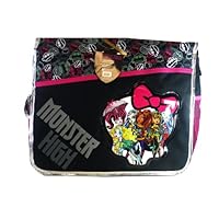 Black and Pink Bow Monster High Messenger Bag - Monster High Laptop Bag