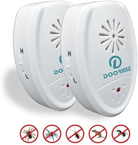 Doorime Ultrasonic Pest Repeller - Best Indoor Electronic Pest Control Device for Rodents, Mice, Rats, Mosquitoes, Cockroaches, Spiders, Ants, Bugs.