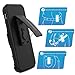 MoKo iPhone 6s Case - [Heavy Duty] Full Body Rugged Holster Cover with Swivel Belt Clip - Dual Layer Shock Resistant Apple iphone 6 / 6S (2014 / 2015) 4.7 Inch Phone Case , BLACK