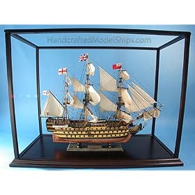 DC01 Rosewood Display Case for Model Ships Wooden Case by Handcrafted Model Ships