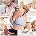 LANFEI Women's Cotton Spandex Wirefree Sleep Bra for Nursing and Maternity  Gray  M 36 80