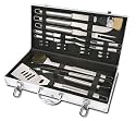 Style Asia HW5266 Chefs Basics Select 18-Piece Stainless-Steel BBQ Set with Aluminum Storage Case
