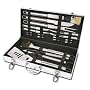 Style Asia HW5266 Chefs Basics Select 18-Piece Stainless-Steel BBQ Set with Aluminum Storage Case