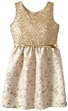 Blush by Us Angels Girls 7-16 Sequin Bodice with Met Brocade Skirt