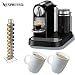Nespresso CitiZ D120 Automatic Espresso Maker and Milk Frother, Limousine Black With Nespresso Capsule holder, And White Mug's