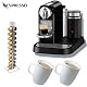 Nespresso CitiZ D120 Automatic Espresso Maker and Milk Frother, Limousine Black With Nespresso Capsule holder, And White Mug’s img
