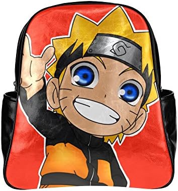 Seallm Unisex Uzumaki Naruto,Black Multi Pocket Backpack
