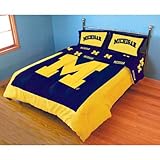 Michigan Wolverines Comforter Set- King Bed