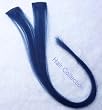 Hair Collection-18" Blue 100% Human Hair Clip in on Extensions - 1.75"widex2pcs