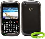 CrazyOnDigital Black TPU Skin Soft Gel Case For Blackberry Curve 9300