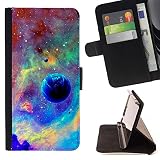 BOOK CASE - FOR Samsung Galaxy S6 active/G870A/G890A (Not Fit S6) - Fiery skies and the blue moon - Folio PU Wallert Leather Case