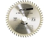 Wolfcraft 6413000 HM-Kreiss&auml;geblatt, 48 Z&auml;hne &Oslash; 150 x 16 x 2,8