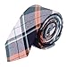 QBSM Tartan Check Styles Woven Microfiber Skinny Tie Neckties