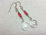 Celtic Triskele Spiral Sterling Silver Earrings