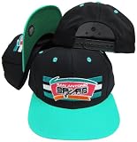 San Antonio Spurs Black/Grey Two Tone Snapback Adjustable Plastic Snap Back Hat / Cap