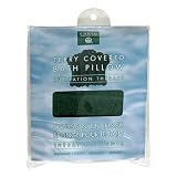 Earth Therapeutics Relaxation Therapy Bath Pillow, Terry Covered, Dark Green, 1 pillow (Pack of 3)