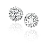 14K White Gold 5/8 ct. Diamond Earring Jackets