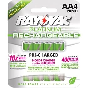 Rayovac PL715-4 GEN Platinum Pre-charged LSD NiMH AA Carded Batteries, 4-Pack