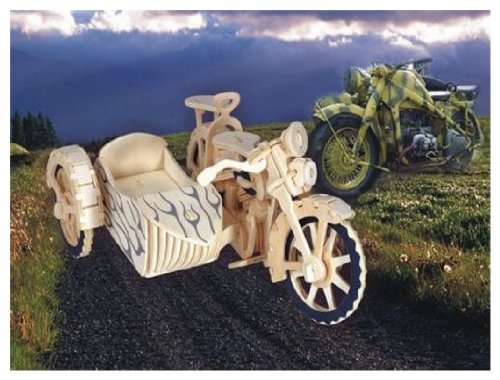 Puzzled, Inc. 3D Natural Wood Puzzle - Cycle Car