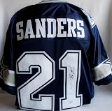 Deion Sanders Signed Dallas Cowboys Blue Jersey