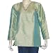 Womens Top Green Kurti India dress Fashion This Summer Embroidery Size L