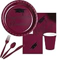 Congratulations Graduate Party Pack for 48 Guests - Burgundy
