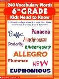 240 Vocabulary Words 6th Grade Kids Need To Know