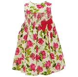Donita Sleeveless Smocked Flower Dress