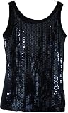 Tee shirt paillettes avec son sautoir enfant fille Gamino noir 10ans