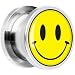 00 Gauge Steel Yellow Smiley Face Screw Fit Plug
