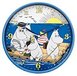 Mumins - Wanduhr -Kreuzen- Blau, 25,5 cm (KM Kello) [MU7708-113]