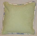 Confetti Boy Green Pillow w/ Stripe Trim