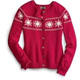 Embellished Snowflake Cardigan Sweater