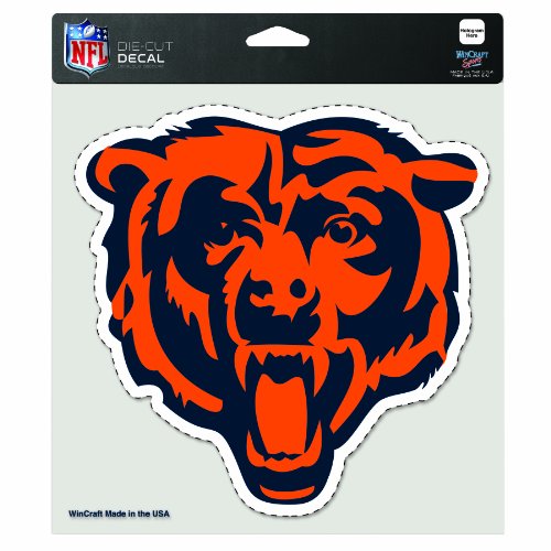 NFL Chicago Bears 8-By-8 Inch Diecut Colored Decal Bear Logo