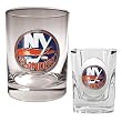 New York Islanders Rocks Glass & Square Shot Glass Set - Primary Logo NHL Hockey