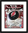 New Jersey Devils NHL Framed 8x10 Photograph Team Logo and Hockey Puck