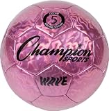 Champion Sports Wave Holograph Series Size 5 Soccer Ball Color: Pink (WX5PK)