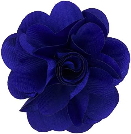 Mens Lapel Flower . Solid Blue