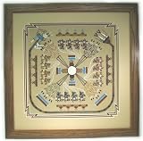 Buffalo People Wall Sand Painting 18 x 18 Inch