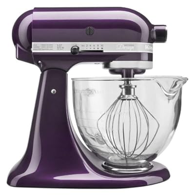 New Kitchenaid Plumberry Tilt Artisan Stand Mixer 5 Qt Glass Bowl Ksm155gbpb Gift for Your Family