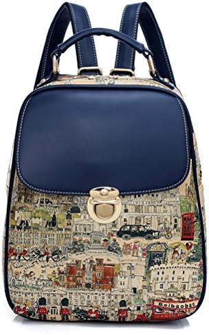 Girls' Leather Unisex Barrel Backpack Blue