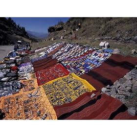 Textiles For Sale near Incan Site, Tambomachay, Peru Photographic Poster Print