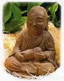 Cast Stone 10 SEATED JIZO BUDDHA Bodhisattva CHILD MONK Sculpture