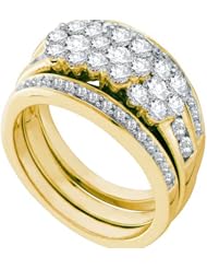 1.50CT DIAMOND 3 FLOWER BRIDAL SET
