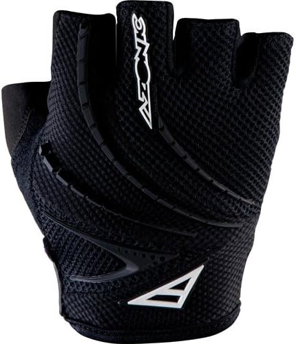 Azonic Terrain Fingerless Adult Bike Race BMX Gloves - Black / Size 10