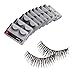 SODIAL(TM) New 10 Pair Reusable Charming Cross Fake False Eyelashes Glue Adhesives Eye Lashes Makeup Black