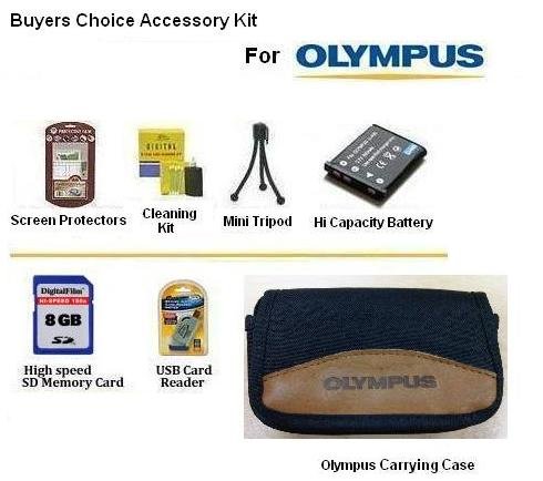 Buyers Choice Accessory Kit For Olympus TOUGH 6000 TOUGH 6020 TOUGH 8010 STYLUS 9000 Kit Includes 8GB Memory + Replacement LI-50B Battery + Original Olympus Carrying Case + Card Reader + Mini Tripod + More Buyers Choice Accessory Kit For Olympus TOUGH 6000 TOUGH 6020 TOUGH 8010 STYLUS 9000 Kit Includes 8GB Memory + Replacement LI-50B Battery + Original Olympus Carrying Case + Card Reader + Mini Tripod + More