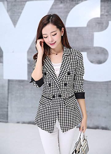 ジャケット 千鳥模様 長袖ジャケット 長袖スーツ フェミニン スリム レディースファッション 秋物 ma030