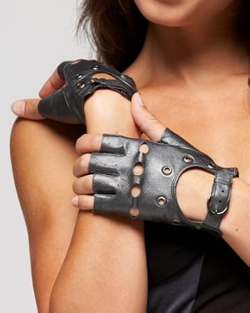 Buckle Fingerless Glove, Bebe $39